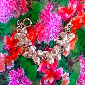 Gold butterfly bracelet